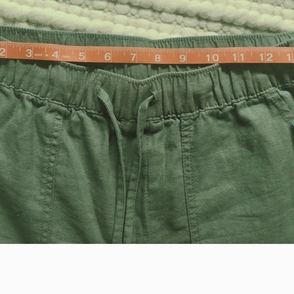 GAP Linen Blend Ankle Length Drawstring Cargo Pants ~ Size Small - Picture 4 of 7